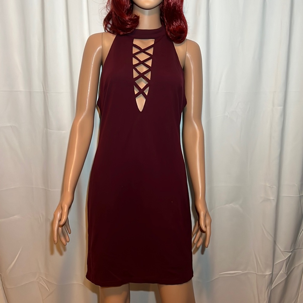 Forever 21 Burgundy dress jrs L